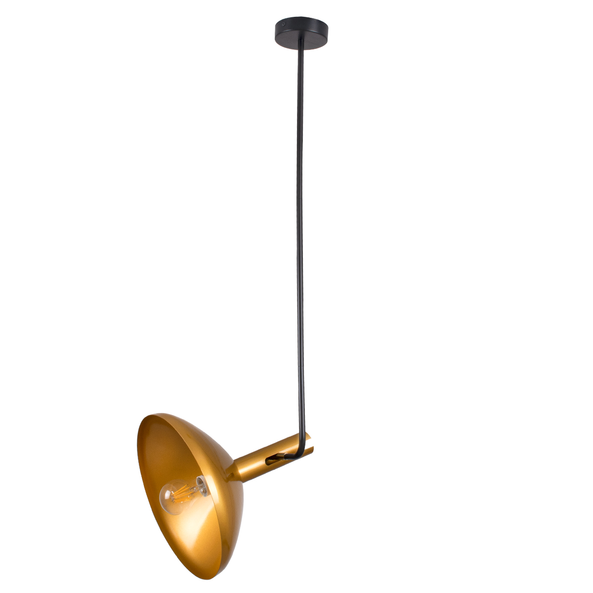 GLOBOSTAR® KATIE 00538 Μοντέρνο Φωτιστικό Οροφής με Ντουί 1 x E27 AC 220-240V IP20 - Μαύρο & Χρυσό - Μ30 x Π30 x Υ120cm - Image 3
