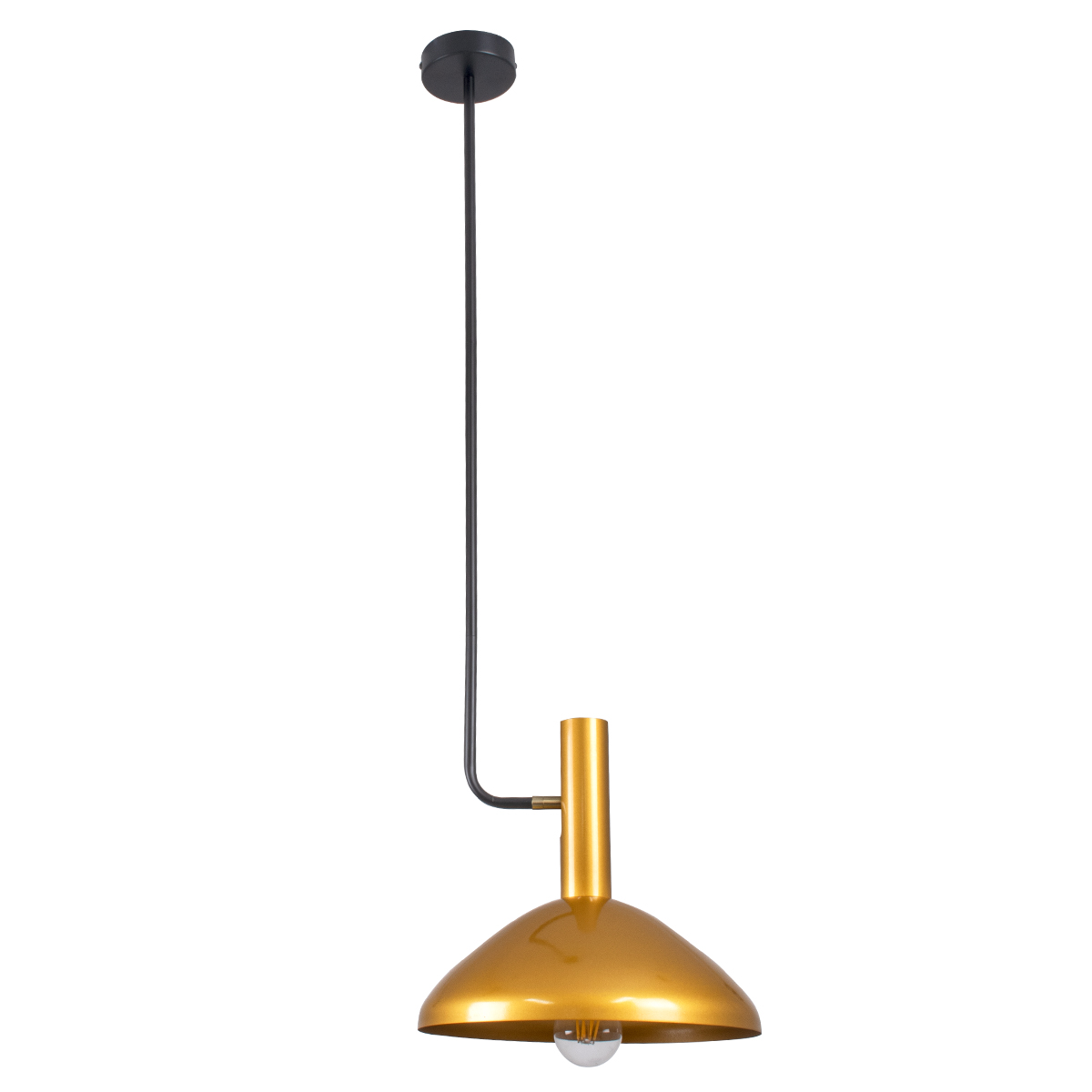 GLOBOSTAR® KATIE 00538 Μοντέρνο Φωτιστικό Οροφής με Ντουί 1 x E27 AC 220-240V IP20 - Μαύρο & Χρυσό - Μ30 x Π30 x Υ120cm - Image 4