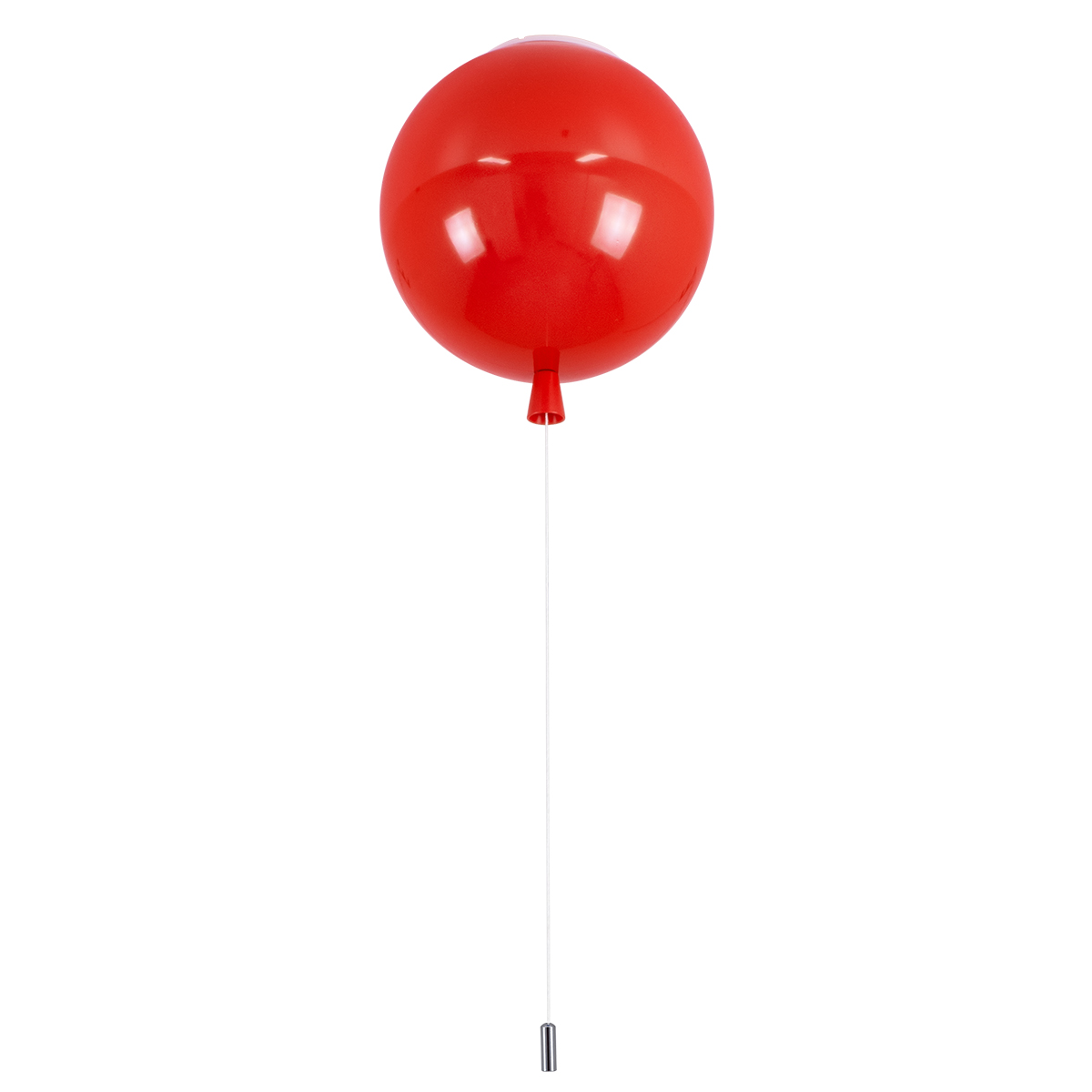 GLOBOSTAR® BALLOON 00652 Παιδικό Φωτιστικό Οροφής με Ντουί 1 x E27 AC 220-240V IP20 - Κόκκινο - Μ30 x Π30 x Υ33cm - Image 4