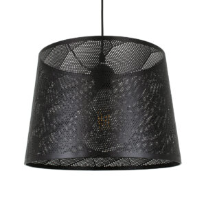 GLOBOSTAR® SPARKLE 00733 Μοντέρνο Κρεμαστό Φωτιστικό Οροφής με Ντουί 1 x E27 AC 220-240V IP20 - Μαύρο - Μ35 x Π35 x Υ26cm