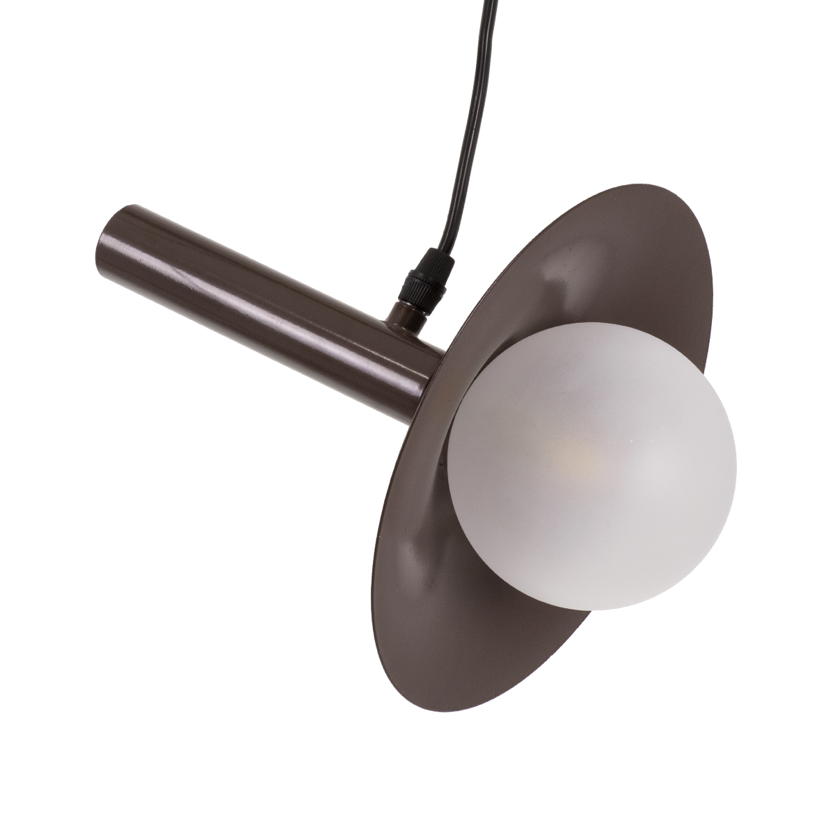 GLOBOSTAR® CELEST 00791 Μοντέρνο Κρεμαστό Φωτιστικό Οροφής με Ντουί 1 x G9 AC 220-240V IP20 - Καφέ & Λευκό - Μ20 x Π20 x Υ26.5cm - Image 3