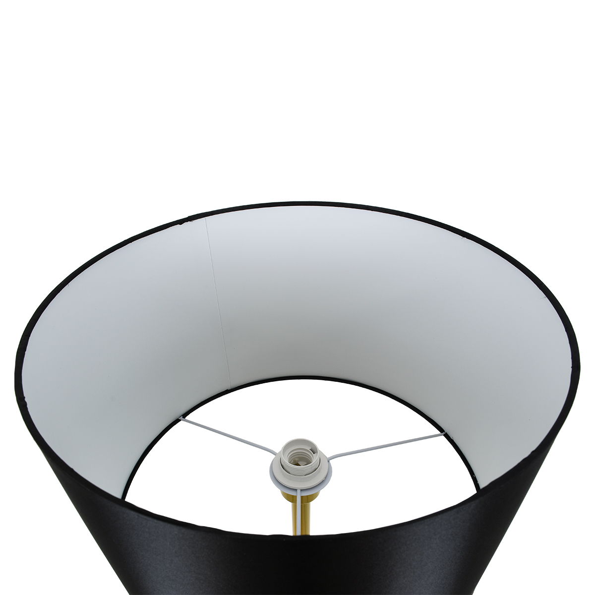 GLOBOSTAR® ASHLEY 00825 Μοντέρνο Επιδαπέδιο Φωτιστικό με Ντουί 1 x E27 AC 220-240V IP20 - Μαύρο & Χρυσό - Μ40 x Π40 x Υ148cm - Image 4