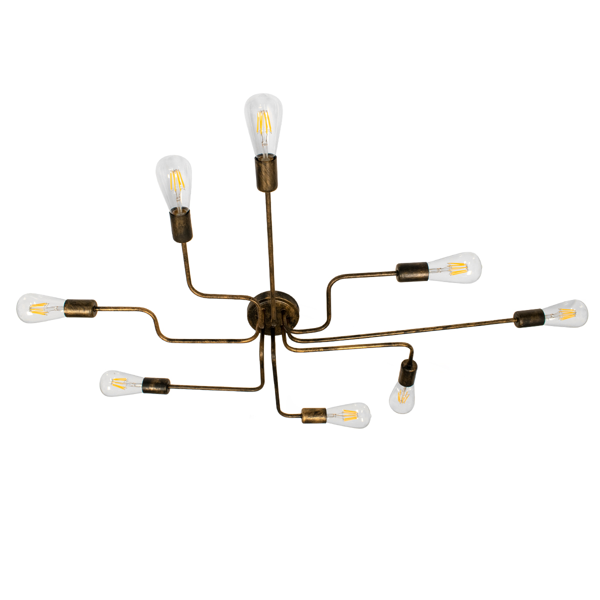GLOBOSTAR® LIBERTA 00841 Μοντέρνο Φωτιστικό Οροφής με Ντουί 8 x E27 AC 220-240V IP20 - Μπρούτζινο - Μ102 x Π72 x Υ10.5cm - Image 3