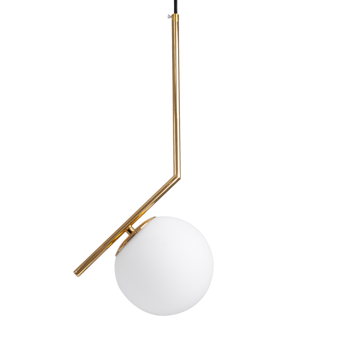 GLOBOSTAR® MONROE 00958 Μοντέρνο Κρεμαστό Φωτιστικό Οροφής με Ντουί 1 x E27 AC 220-240V IP20 - Χρυσό & Λευκό - Μ15 x Π15 x Υ49cm - Image 4