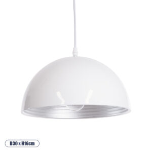 GLOBOSTAR® CHIME 01030 Μοντέρνο Κρεμαστό Φωτιστικό Οροφής με Ντουί 1 x E27 AC 220-240V IP20 - Λευκό - Μ30 x Π30 x Υ16cm