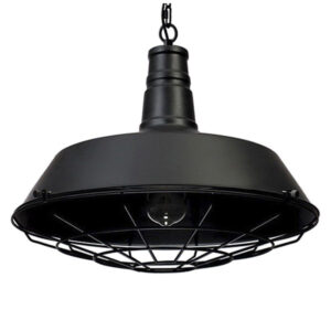 GLOBOSTAR® RAY 01048 Vintage Κρεμαστό Φωτιστικό Οροφής με Ντουί 1 x E27 AC 220-240V IP20 - Μαύρο - Μ46 x Π46 x Υ25cm