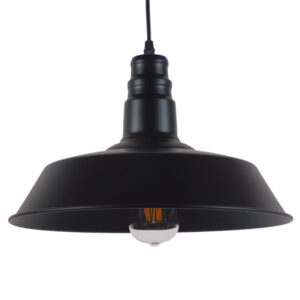 GLOBOSTAR® RAY 01049 Vintage Κρεμαστό Φωτιστικό Οροφής με Ντουί 1 x E27 AC 220-240V IP20 - Μαύρο - Μ36 x Π36 x Υ25cm