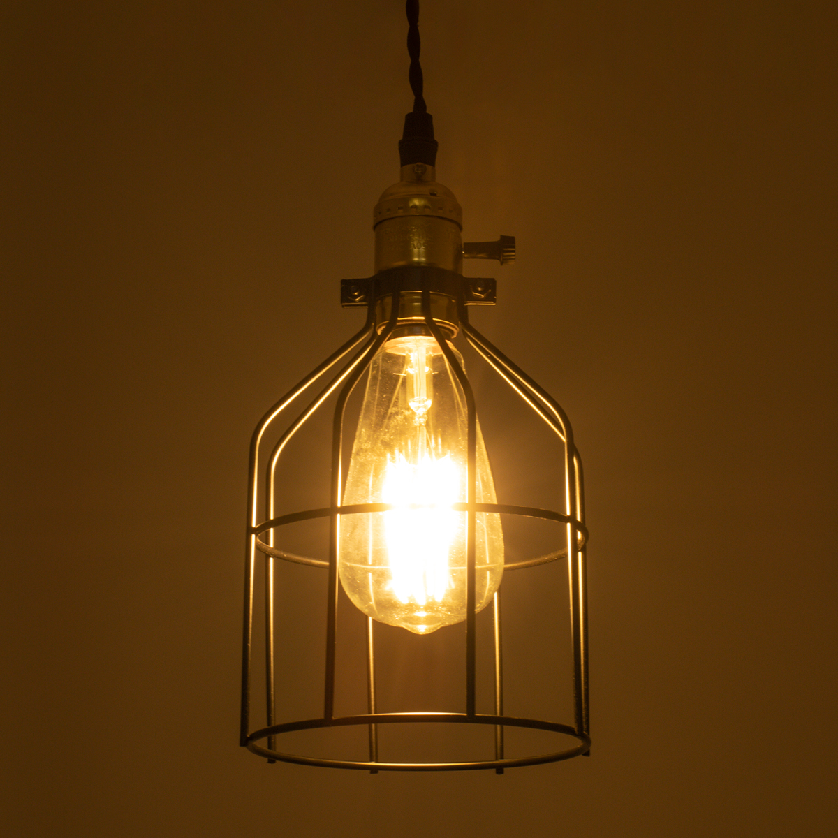 GLOBOSTAR® GALOT 01179 Vintage Κρεμαστό Φωτιστικό Οροφής με Ντουί 1 x E27 AC 220-240V IP20 - Μαύρο & Χρυσό - Μ13.5 x Π13.5 x Y16cm - Image 2