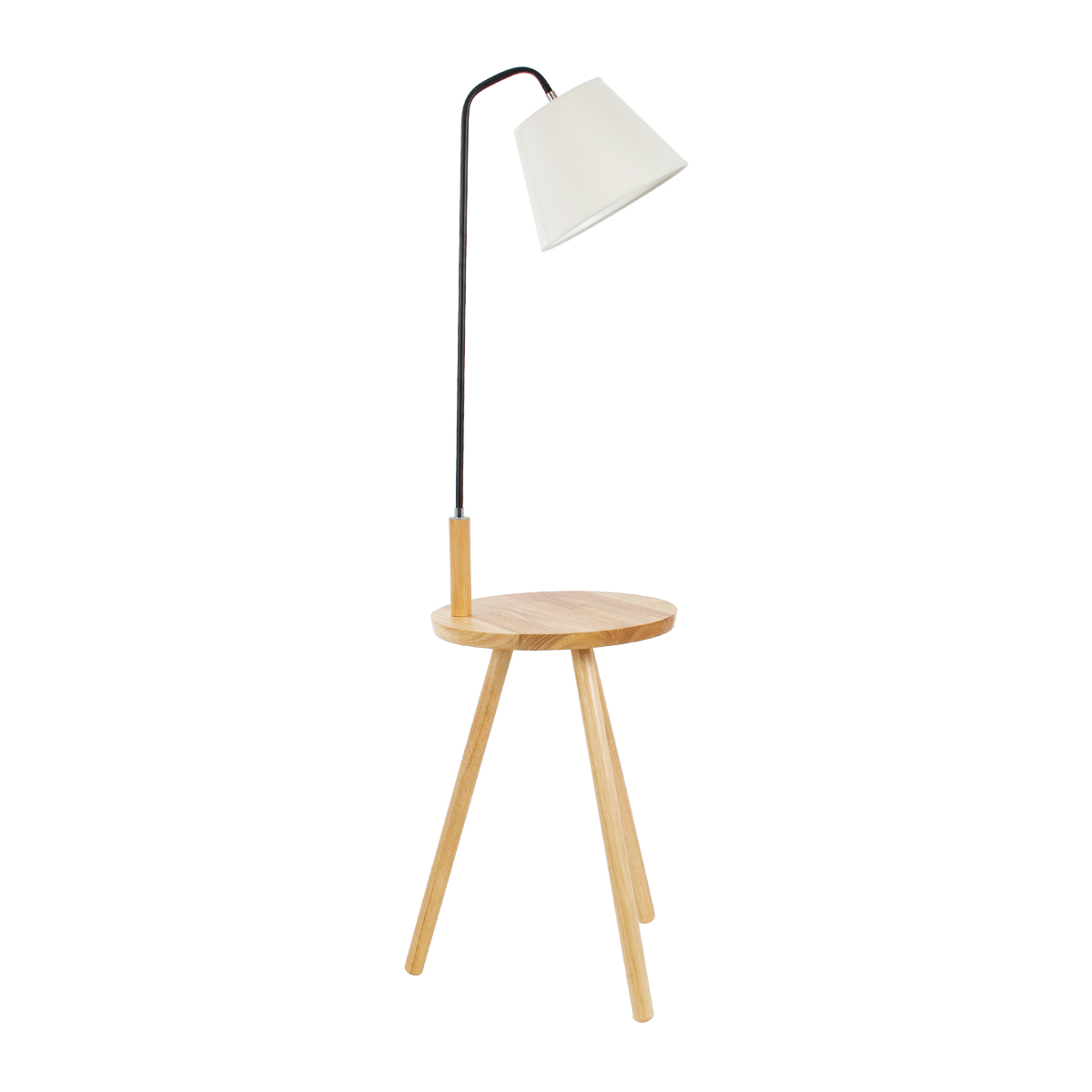 GLOBOSTAR® TIFFANY 01206 Μοντέρνο Επιδαπέδιο Φωτιστικό με Ντουί 1 x E27 AC 220-240V IP20 - Μπεζ & Λευκό - Μ28 x Π28 x Υ140cm - Image 2