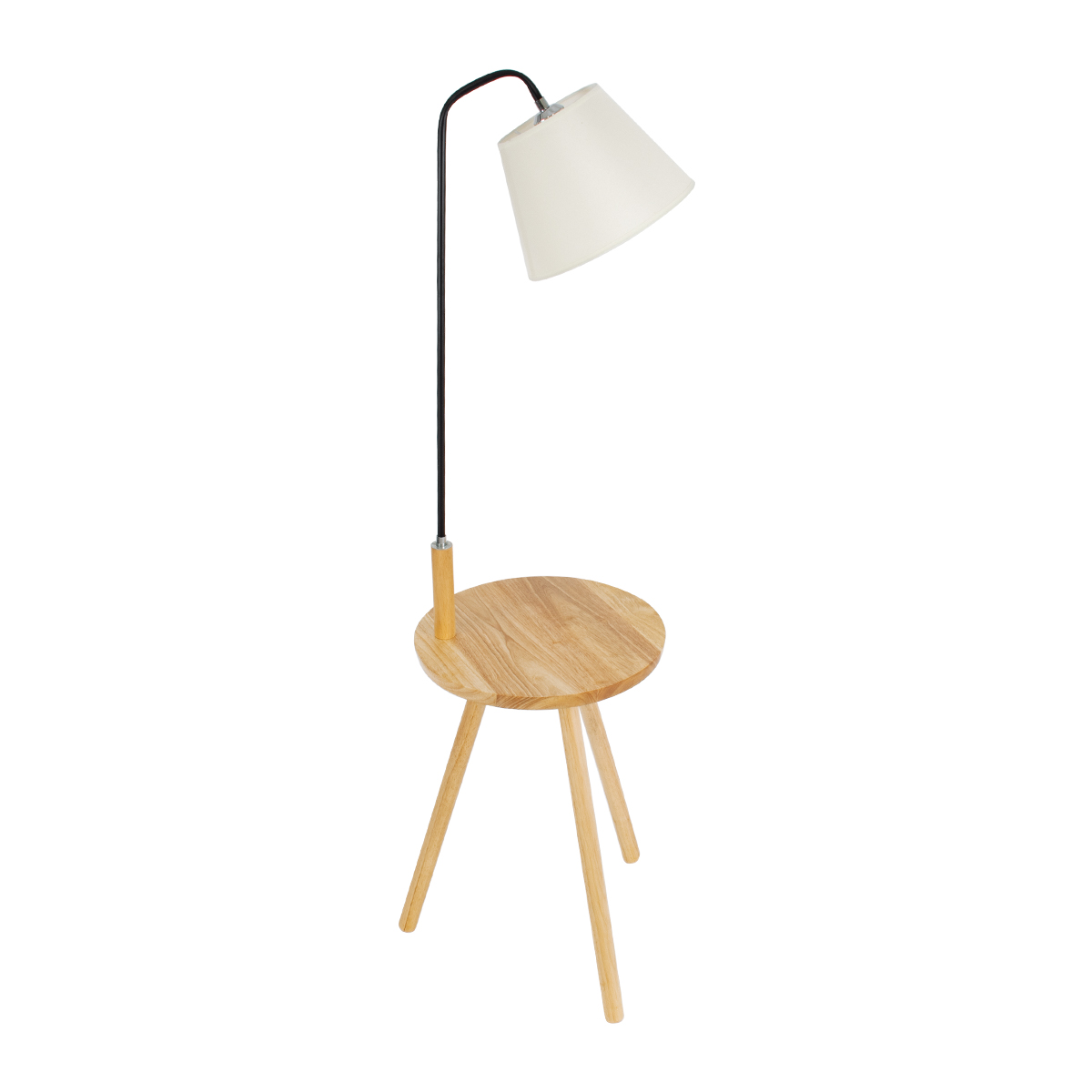 GLOBOSTAR® TIFFANY 01206 Μοντέρνο Επιδαπέδιο Φωτιστικό με Ντουί 1 x E27 AC 220-240V IP20 - Μπεζ & Λευκό - Μ28 x Π28 x Υ140cm - Image 3