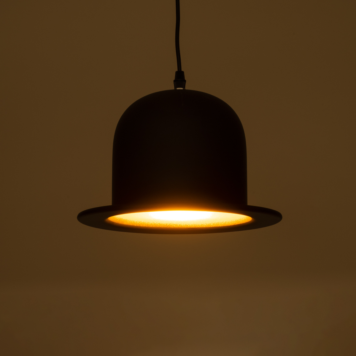 GLOBOSTAR® CHARLO 01214 Vintage Κρεμαστό Φωτιστικό Οροφής με Ντουί 1 x E27 AC 220-240V IP20 - Μαύρο & Χρυσό - Μ26 x Π26 x Υ16cm - Image 2