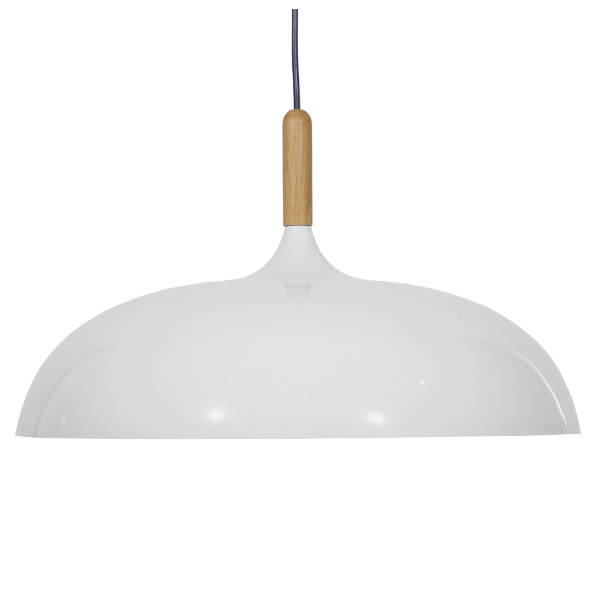 GLOBOSTAR® VALLETE 01256 Μοντέρνο Κρεμαστό Φωτιστικό Οροφής με Ντουί 1 x E27 AC 220-240V IP20 - Λευκό & Μπεζ - Μ45 x Π45 x Υ27cm - Image 2