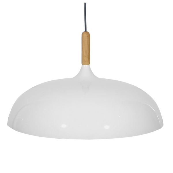 GLOBOSTAR® VALLETE 01256 Μοντέρνο Κρεμαστό Φωτιστικό Οροφής με Ντουί 1 x E27 AC 220-240V IP20 - Λευκό & Μπεζ - Μ45 x Π45 x Υ27cm - Image 3