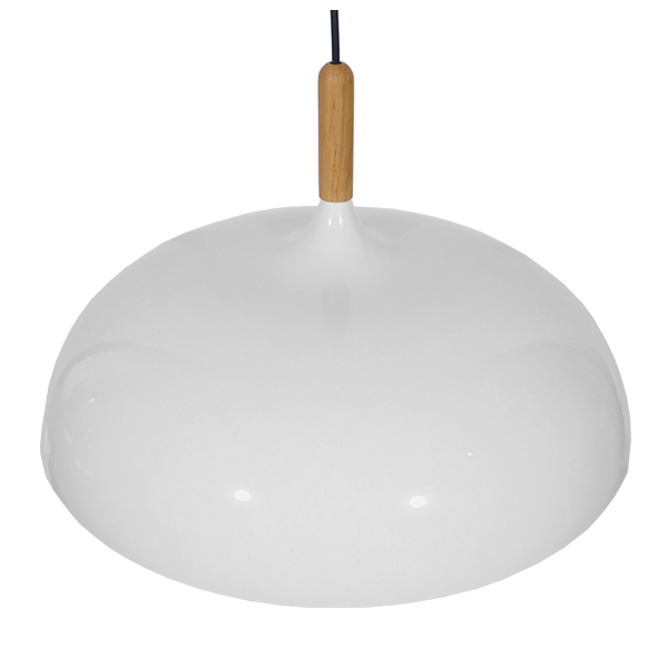 GLOBOSTAR® VALLETE 01256 Μοντέρνο Κρεμαστό Φωτιστικό Οροφής με Ντουί 1 x E27 AC 220-240V IP20 - Λευκό & Μπεζ - Μ45 x Π45 x Υ27cm - Image 4