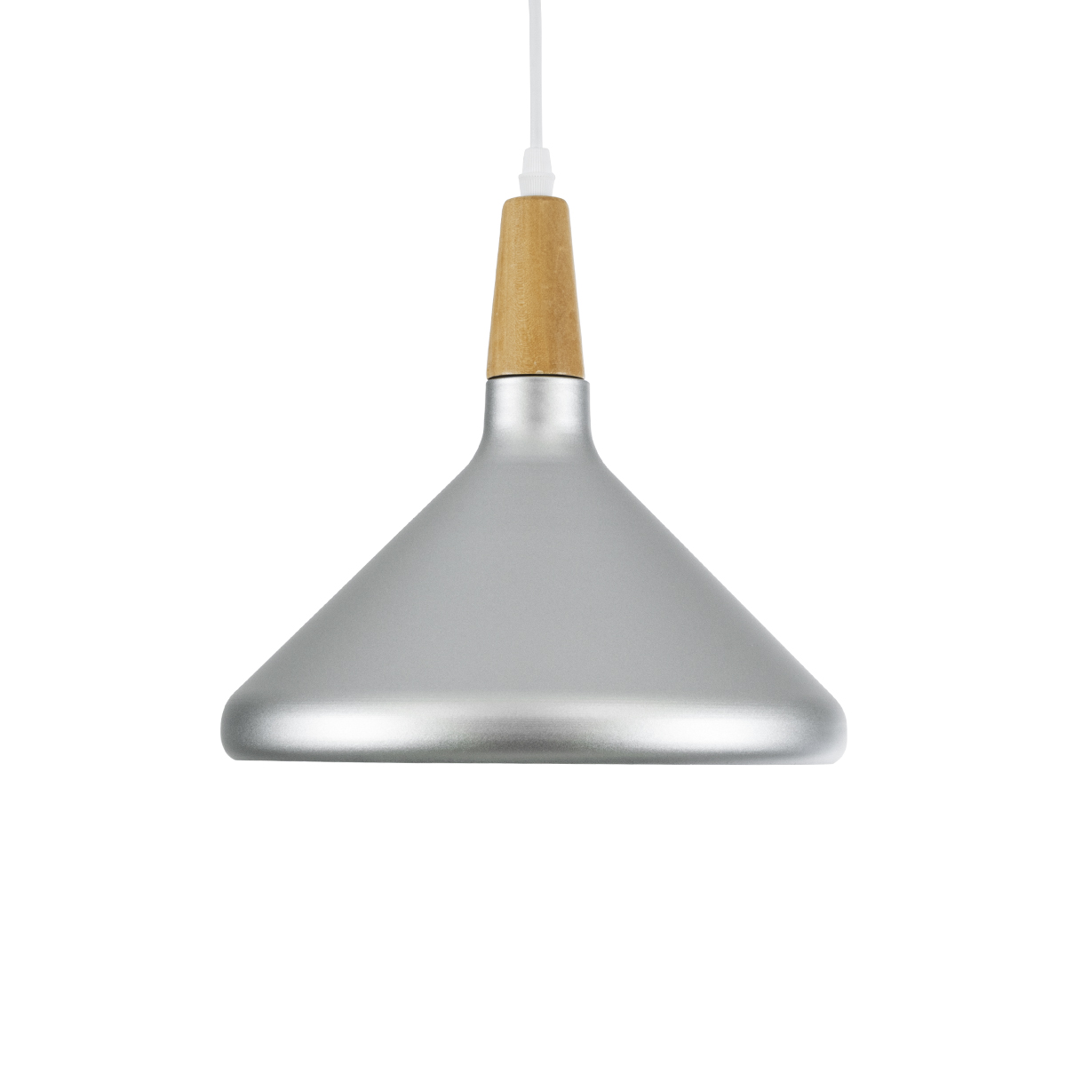 GLOBOSTAR® FELICITA 01277 Μοντέρνο Κρεμαστό Φωτιστικό Οροφής με Ντουί 1 x E27 AC 220-240V IP20 - Ασημί & Μπεζ - Μ30 x Π30 x Υ25cm - Image 4