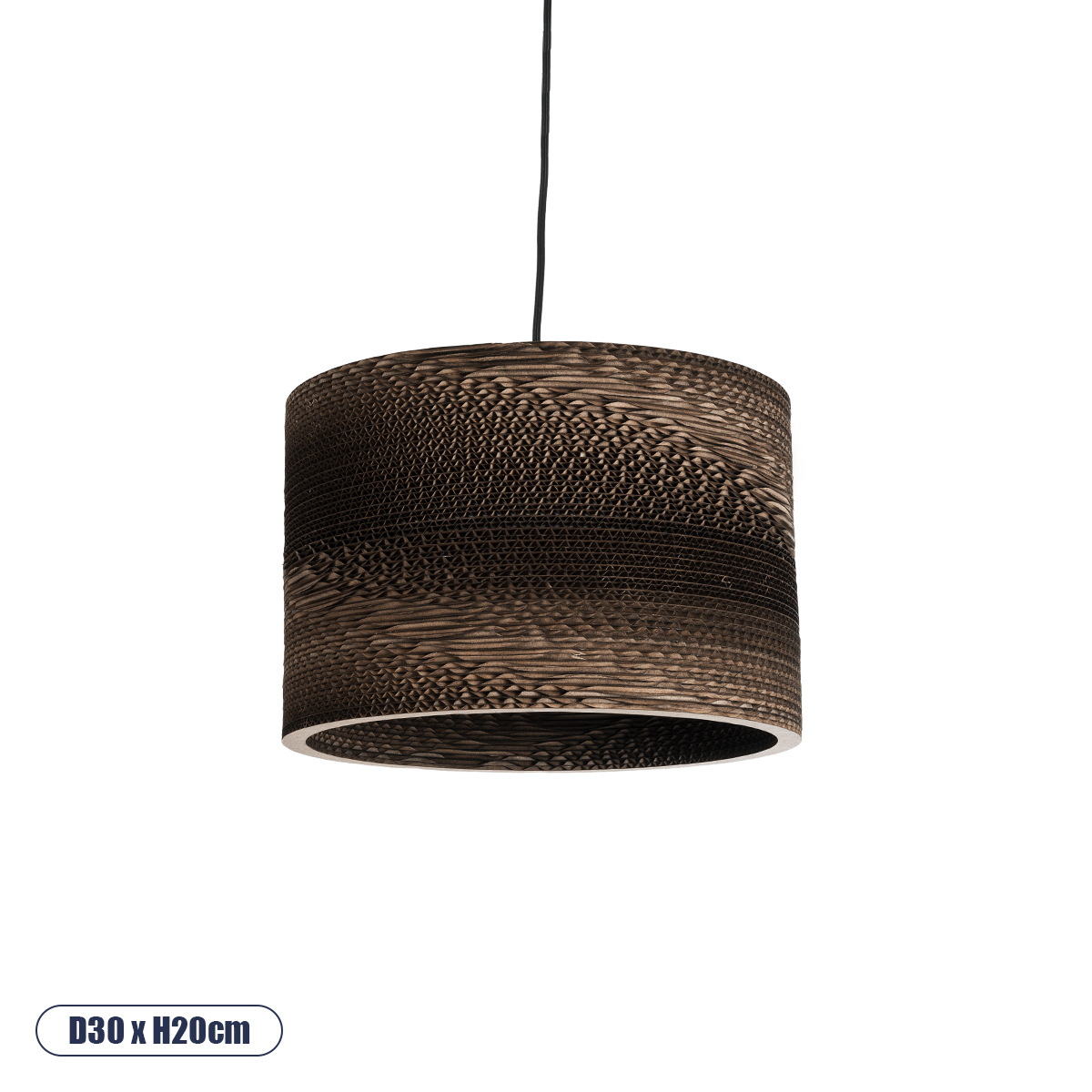 GLOBOSTAR® SANTORINI 01290 Boho Κρεμαστό Φωτιστικό Οροφής με Ντουί 1 x E27 AC 220-240V IP20 - Καφέ - Μ30 x Π30 x Y20cm