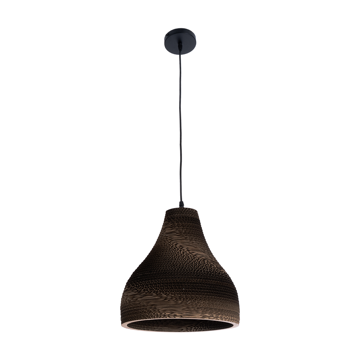 GLOBOSTAR® SANTORINI 01292 Boho Κρεμαστό Φωτιστικό Οροφής με Ντουί 1 x E27 AC 220-240V IP20 - Καφέ - Μ30 x Π30 x Y30cm - Image 3