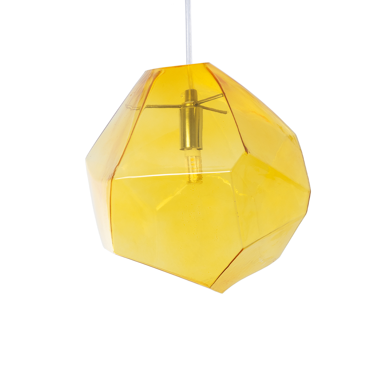 GLOBOSTAR® RINA 01308 Μοντέρνο Κρεμαστό Φωτιστικό Οροφής με Ντουί 1 x G9 AC 220-240V IP20 - Κίτρινο - Μ20 x Π20 x Υ20cm - Image 4