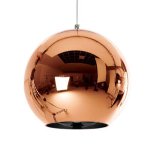GLOBOSTAR® CANDELA 01309 Μοντέρνο Κρεμαστό Φωτιστικό Οροφής με Ντουί 1 x E27 AC 220-240V IP20 - Χάλκινο - Μ15 x Π15 x Υ13cm