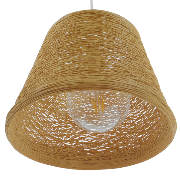 GLOBOSTAR® PLAYROOM 01332 Vintage Κρεμαστό Φωτιστικό Οροφής με Ντουί 1 x E27 AC 220-240V IP20 - Μπεζ - Μ32 x Π32 x Υ27cm - Image 4