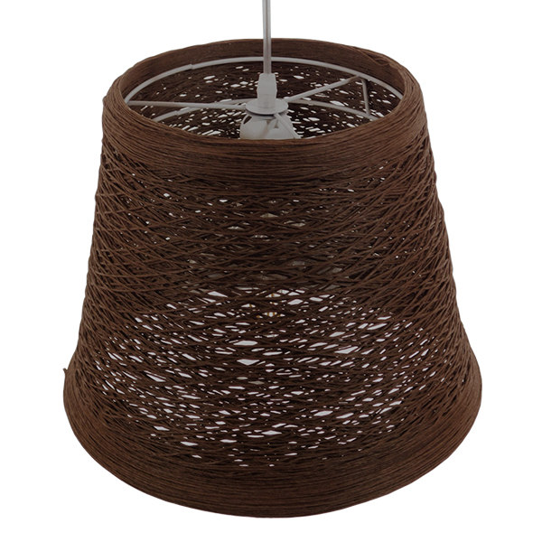GLOBOSTAR® PLAYROOM 01333 Vintage Κρεμαστό Φωτιστικό Οροφής με Ντουί 1 x E27 AC 220-240V IP20 - Καφέ - Μ32 x Π32 x Υ27cm - Image 3