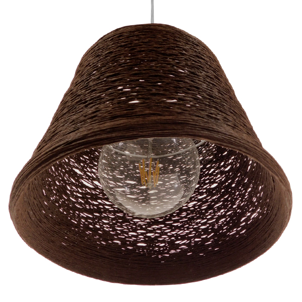 GLOBOSTAR® PLAYROOM 01333 Vintage Κρεμαστό Φωτιστικό Οροφής με Ντουί 1 x E27 AC 220-240V IP20 - Καφέ - Μ32 x Π32 x Υ27cm - Image 4