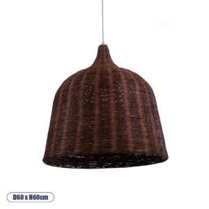 GLOBOSTAR® BAHAMAS 01369 Boho Κρεμαστό Φωτιστικό Οροφής με Ντουί 1 x E27 AC 220-240V IP20 - Καφέ - Μ60 x Π60 x Υ60cm