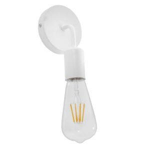 GLOBOSTAR® DON 01397 Vintage Φωτιστικό Τοίχου - Απλίκα με Ντουί 1 x E27 AC 220-240V IP20 - Λευκό - Μ10 x Π7 x Υ16cm
