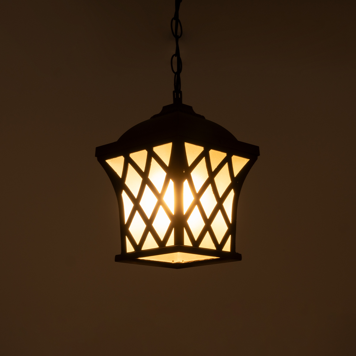 GLOBOSTAR® LINCOLN 01399 Vintage Κρεμαστό Φωτιστικό Οροφής με Ντουί 1 x E27 AC 220-240V IP20 - Καφέ & Διάφανο - Μ19 x Π19 x Υ20cm - Image 2