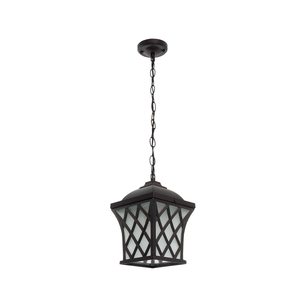 GLOBOSTAR® LINCOLN 01399 Vintage Κρεμαστό Φωτιστικό Οροφής με Ντουί 1 x E27 AC 220-240V IP20 - Καφέ & Διάφανο - Μ19 x Π19 x Υ20cm - Image 3