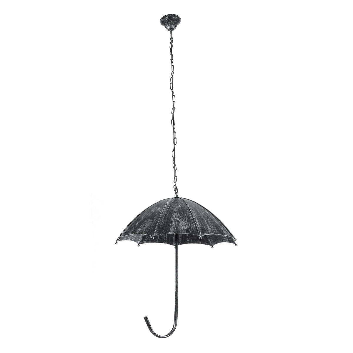 GLOBOSTAR® UMBRELLA 01407 Vintage Κρεμαστό Φωτιστικό Οροφής με Ντουί 5 x E27 AC 220-240V IP20 - Ασημί - Μ60 x Π60 x Y65cm - Image 3