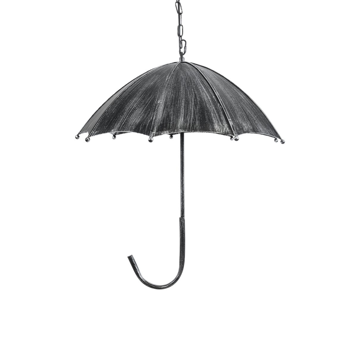 GLOBOSTAR® UMBRELLA 01407 Vintage Κρεμαστό Φωτιστικό Οροφής με Ντουί 5 x E27 AC 220-240V IP20 - Ασημί - Μ60 x Π60 x Y65cm - Image 4