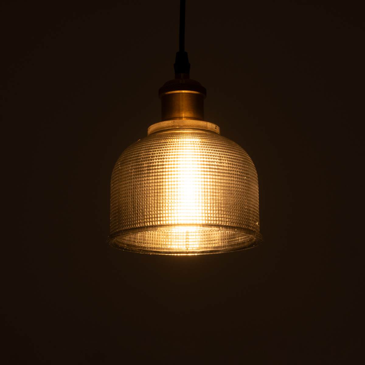 GLOBOSTAR® SEGRETO 01449 Vintage Κρεμαστό Φωτιστικό Οροφής με Ντουί 1 x E27 AC 220-240V IP20 - Γκρι & Χρυσό - Μ14 x Π14 x Υ18cm - Image 2