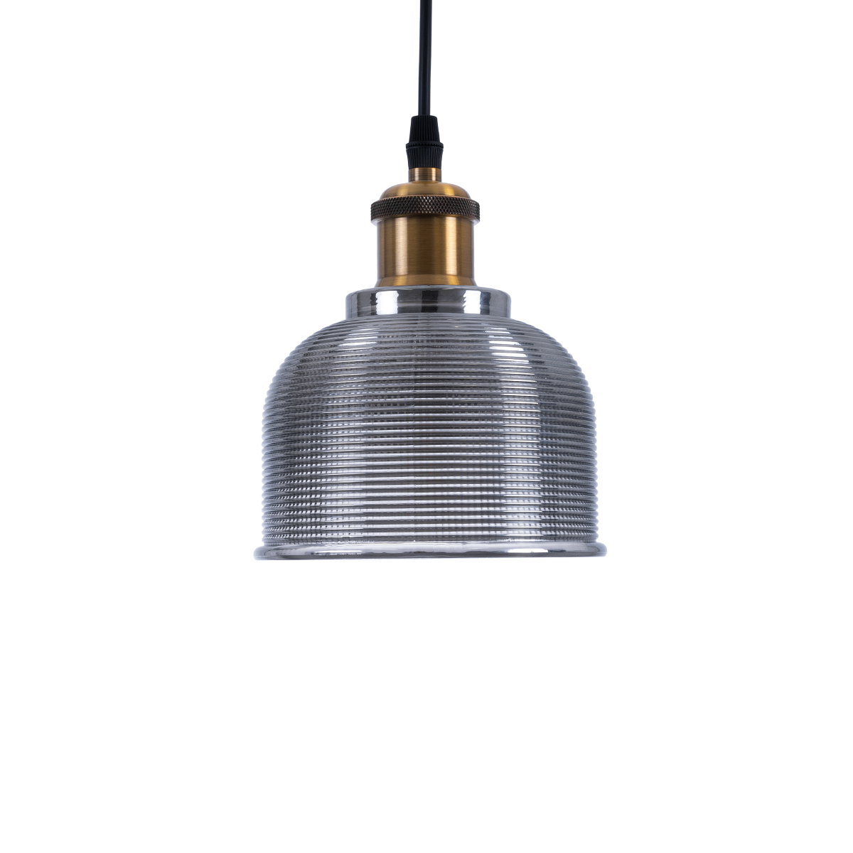 GLOBOSTAR® SEGRETO 01449 Vintage Κρεμαστό Φωτιστικό Οροφής με Ντουί 1 x E27 AC 220-240V IP20 - Γκρι & Χρυσό - Μ14 x Π14 x Υ18cm - Image 4