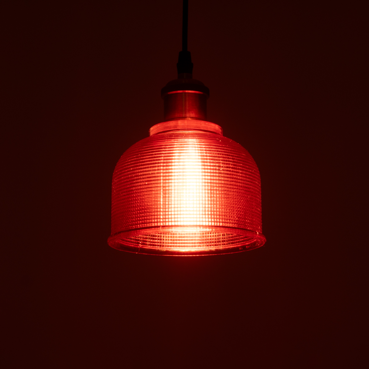 GLOBOSTAR® SEGRETO 01450 Vintage Κρεμαστό Φωτιστικό Οροφής με Ντουί 1 x E27 AC 220-240V IP20 - Κόκκινο & Χρυσό - Μ14 x Π14 x Υ18cm - Image 2