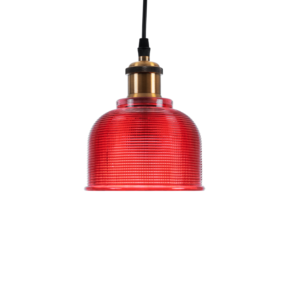 GLOBOSTAR® SEGRETO 01450 Vintage Κρεμαστό Φωτιστικό Οροφής με Ντουί 1 x E27 AC 220-240V IP20 - Κόκκινο & Χρυσό - Μ14 x Π14 x Υ18cm - Image 4