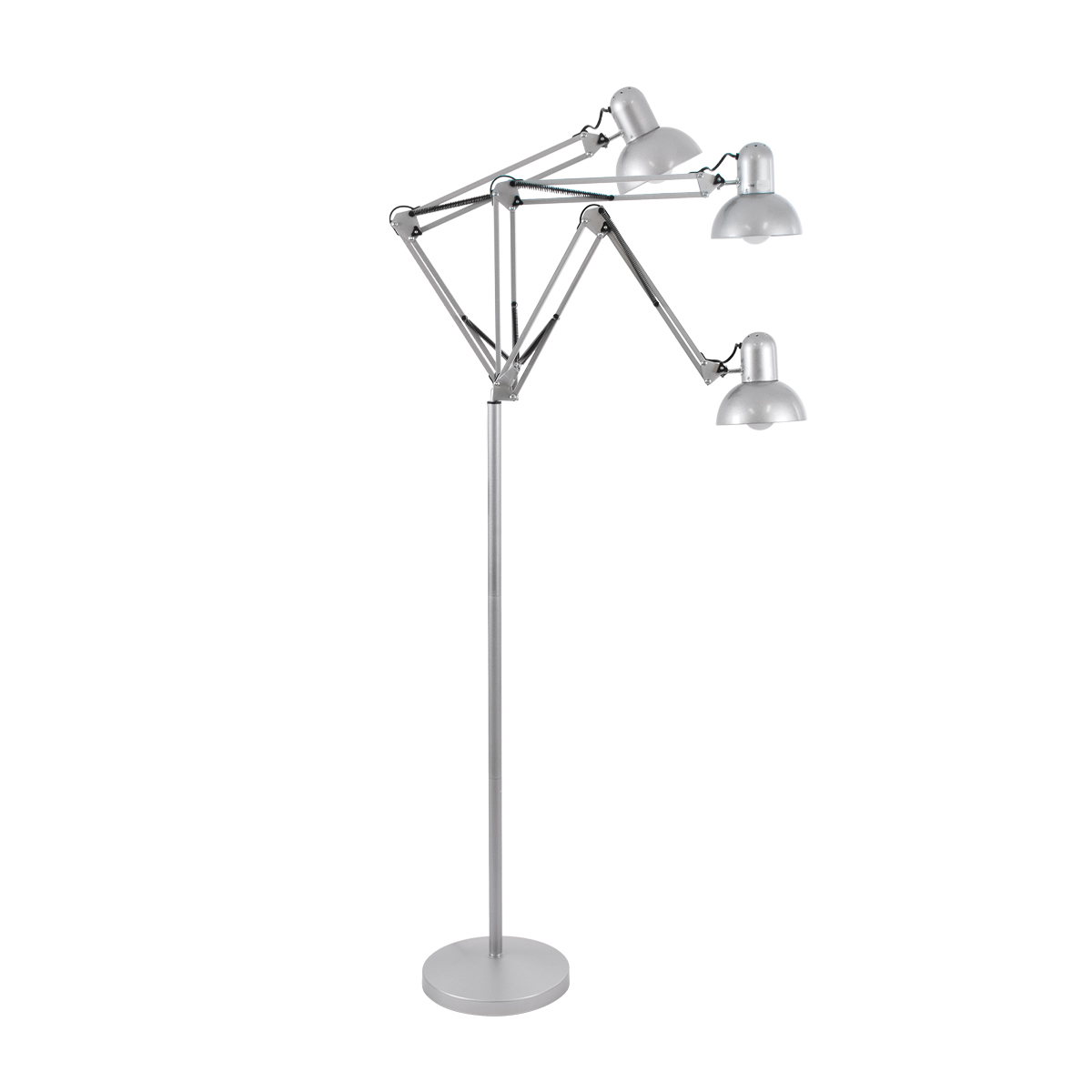 GLOBOSTAR® AUDREY 01469 Vintage Επιδαπέδιο Φωτιστικό με Ντουί 1 x E27 AC 220-240V IP20 - Ασημί - Μ15 x Π15 x Υ190cm - Image 3