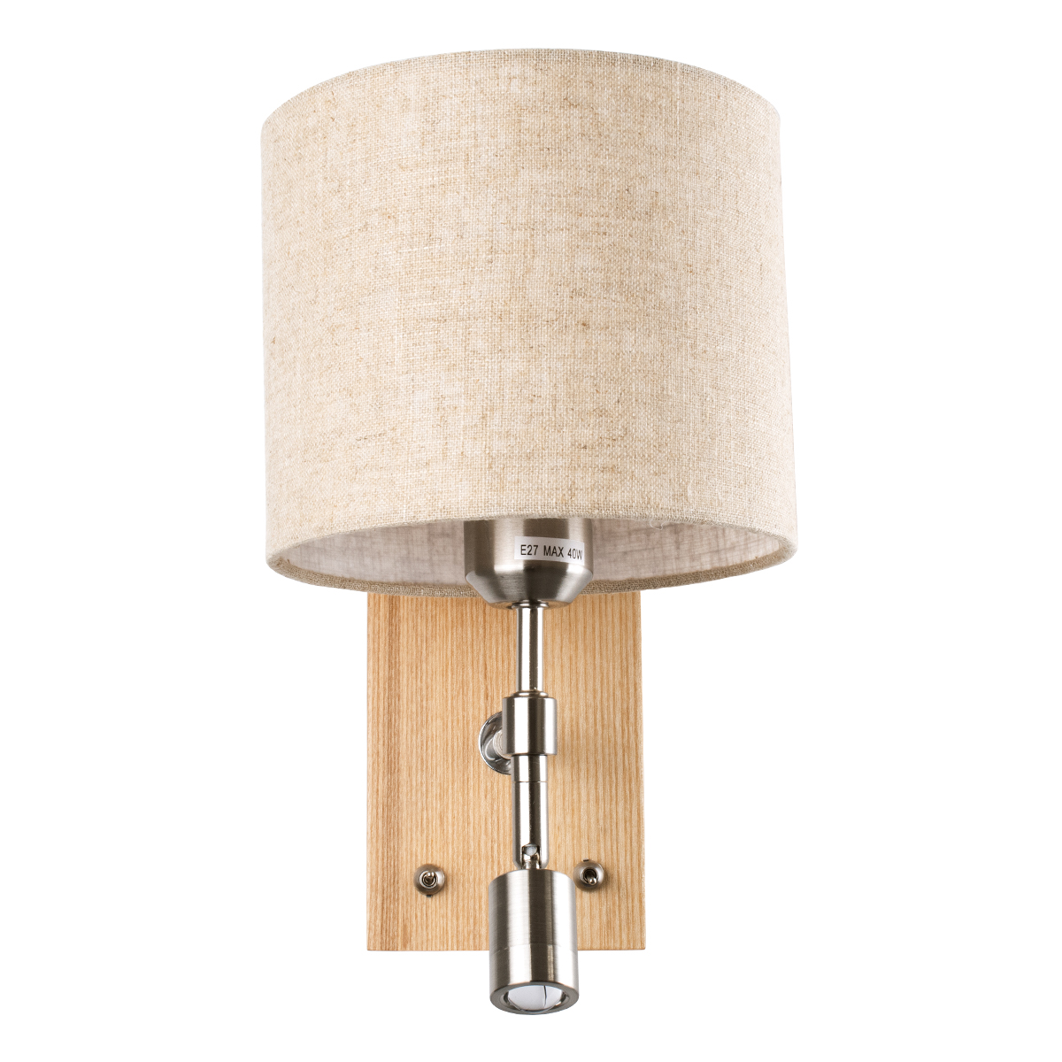 GLOBOSTAR® ELEGANT 01496 Μοντέρνο Φωτιστικό Τοίχου - Απλίκα Ξενοδοχείου Reading Light με Ντουί 1 x E27 LED 3W 360lm 36° AC 220-240V IP20 Θερμό Λευκό 2700K - Bridgelux COB Chip - Μπρούτζινο & Μπεζ - Μ18 x Π24 x Υ29cm - 2 Χρόνια Εγγύηση - Image 4