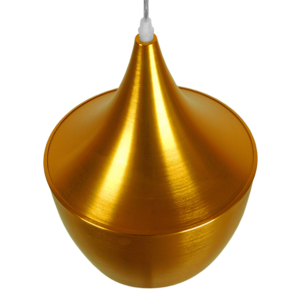 GLOBOSTAR® SHANGHAI 01544 Μοντέρνο Κρεμαστό Φωτιστικό Οροφής με Ντουί 1 x E27 AC 220-240V IP20 - Χρυσό Πλατίνα - Μ24 x Π24 x Υ30cm - Image 3