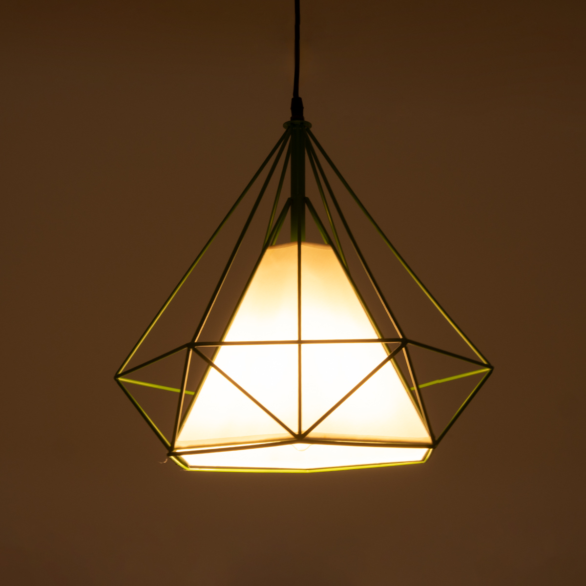 GLOBOSTAR® KAIRI 01622 Μοντέρνο Κρεμαστό Φωτιστικό Οροφής με Ντουί 1 x E27 AC 220-240V IP20 - Πράσινο & Λευκό - Μ38 x Π38 x Y38cm - Image 2