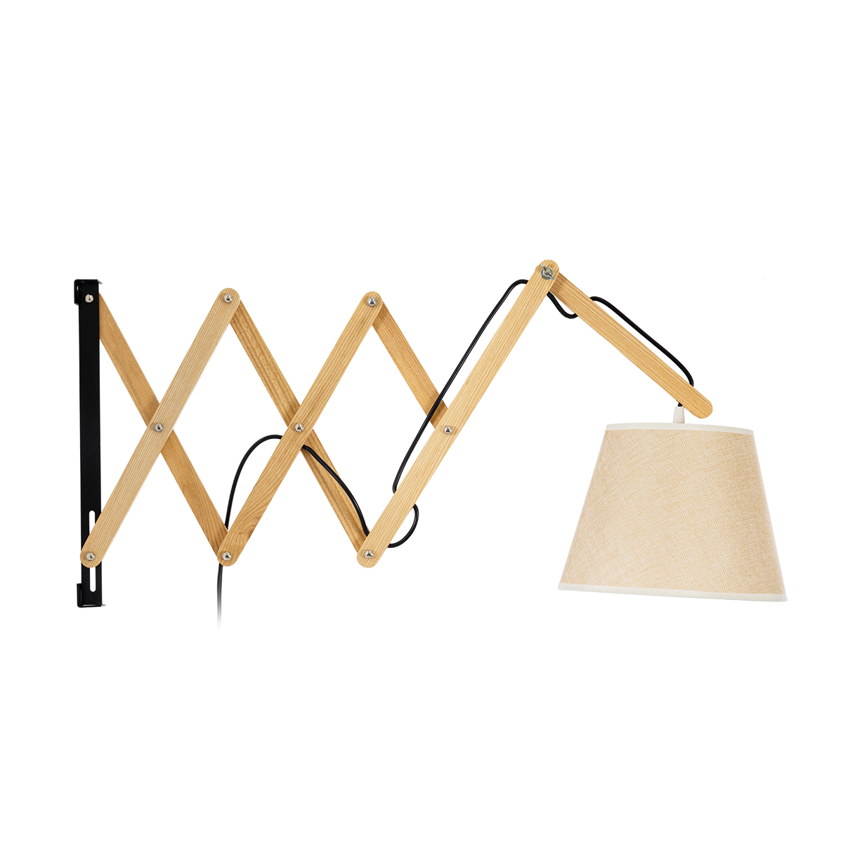 GLOBOSTAR® TALISHA 02028 Μοντέρνο Φωτιστικό Τοίχου - Απλίκα με Ντουί 1 x E27 AC 220-240V IP20 - Μπεζ - Μ100 x Π15 x Υ36cm - Image 3