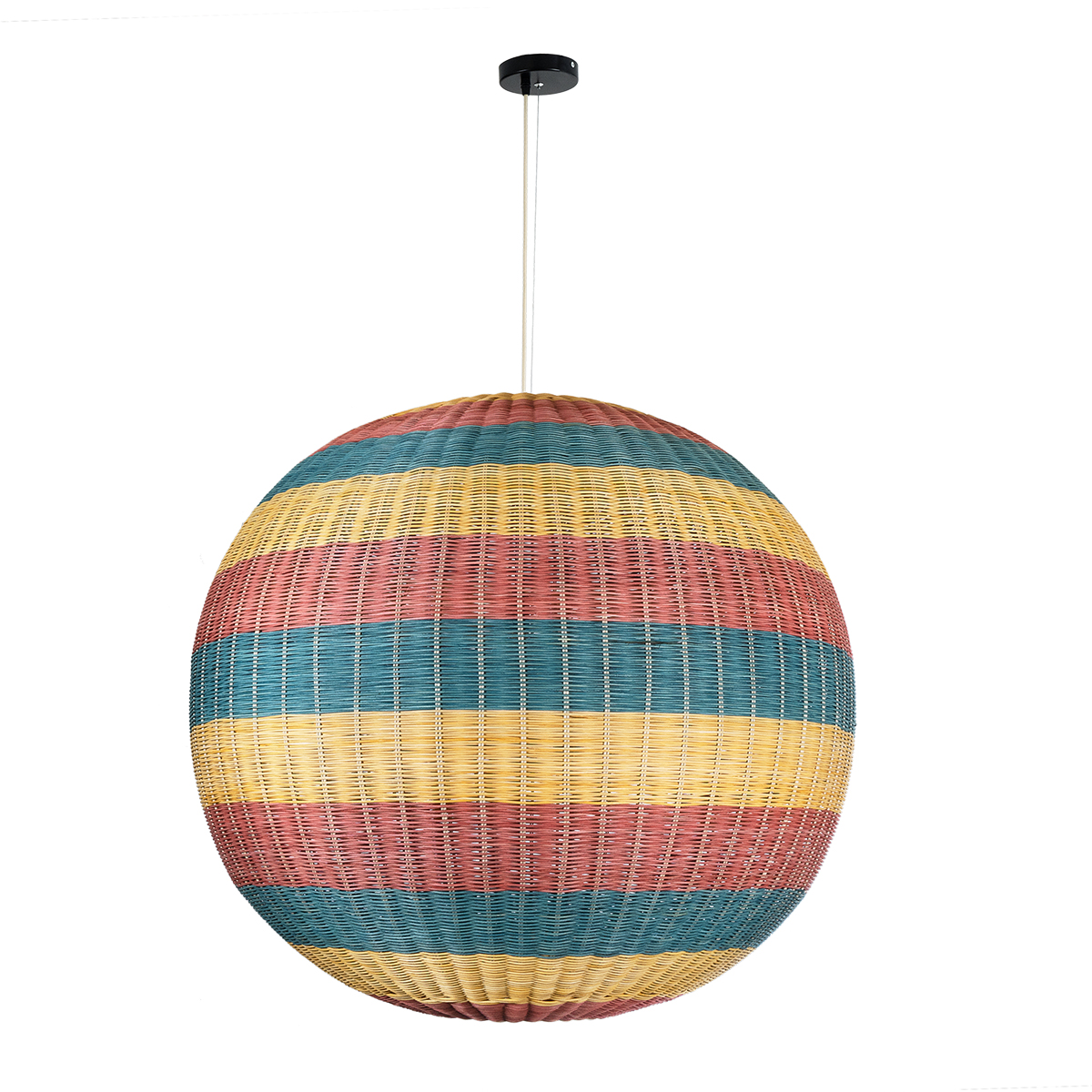 GLOBOSTAR® CABALLEROS 02064 Boho Κρεμαστό Φωτιστικό Οροφής με Ντουί 1 x E27 AC 220-240V IP20 - Πολύχρωμο - Μ100 x Π100 x Υ100cm - Image 3