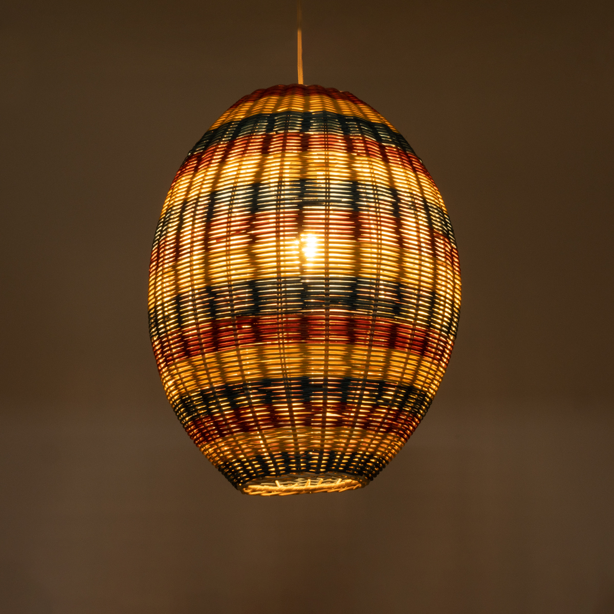 GLOBOSTAR® CABALLEROS 02065 Boho Κρεμαστό Φωτιστικό Οροφής με Ντουί 1 x E27 AC 220-240V IP20 - Πολύχρωμο - Μ40 x Π40 x Υ50cm - Image 2