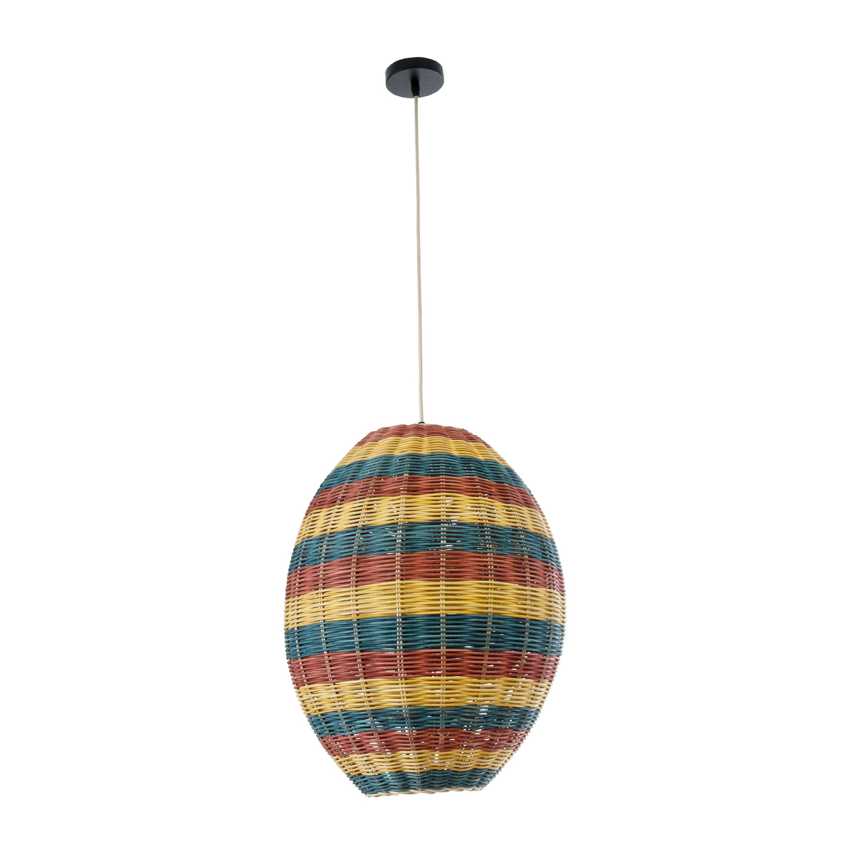 GLOBOSTAR® CABALLEROS 02065 Boho Κρεμαστό Φωτιστικό Οροφής με Ντουί 1 x E27 AC 220-240V IP20 - Πολύχρωμο - Μ40 x Π40 x Υ50cm - Image 3