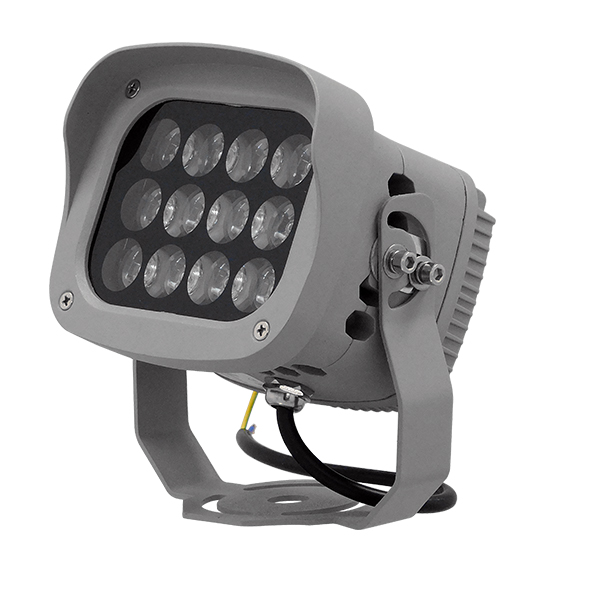 GLOBOSTAR® FLOOD-XENA 05017 Προβολέας Σποτ Wall Washer LED 12W 1320lm 10° AC 220-240V Αδιάβροχο IP65 Θερμό Λευκό 2700K - Γκρι Ανθρακί - Μ13.5 x Π11 x Υ15cm - 3 Χρόνια Εγγύηση