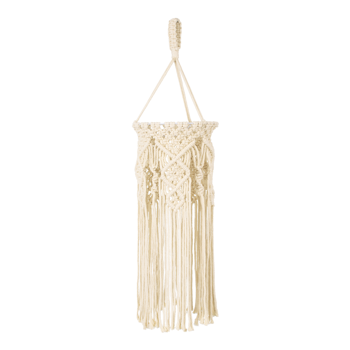 GLOBOSTAR® BAHRI 36211 Boho Κρεμαστό Φωτιστικό Οροφής με Ντουί 1 x E27 AC 220-240V IP20 - Μπεζ - Μ20 x Π20 x Υ65cm - Image 3