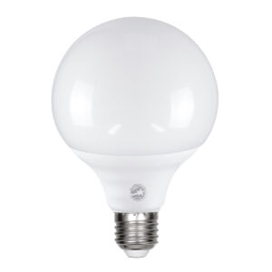 GLOBOSTAR® BUBBLE 60041 Λάμπα E27 G95 LED 15W 1410lm 260° AC 220-240V IP20 Θερμό Λευκό 2700K - Lumileds SMD Chip - Λευκό Γαλακτερό - Μ9.5 x Π9.5 x Υ14cm - 3 Χρόνια Εγγύηση