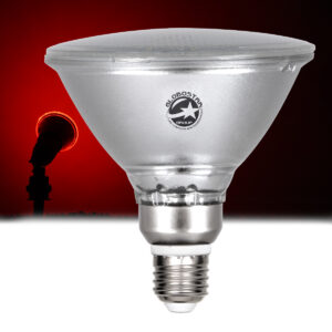 GLOBOSTAR® GARDENPAR 60229 Σποτ E27 PAR38 Σκληρού Υάλου LED 18W 900lm 60° AC 220-240V Αδιάβροχο IP65 Κόκκινο - Μ12 x Π12 x Υ13cm - 3 Χρόνια Εγγύηση