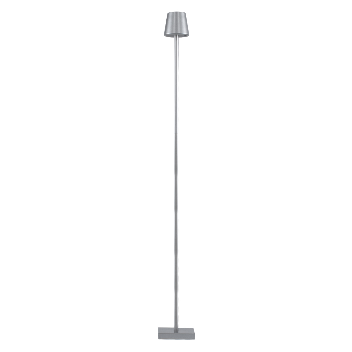 GLOBOSTAR® NEGA 60480 Μοντέρνο Επιδαπέδιο Φωτιστικό LED 2.2W 154lm 360° DC 5V με USB 2.0 με Επαναφορτιζόμενη Μπαταρία Li-ion 3.7V 4000mAh IP44 Θερμό Λευκό 2700K με Αφή Dimmable - Lumileds SMD Chip - Ασημί - Μ10 x Π10 x Υ135cm - 2 Χρόνια Εγγύηση - Image 4