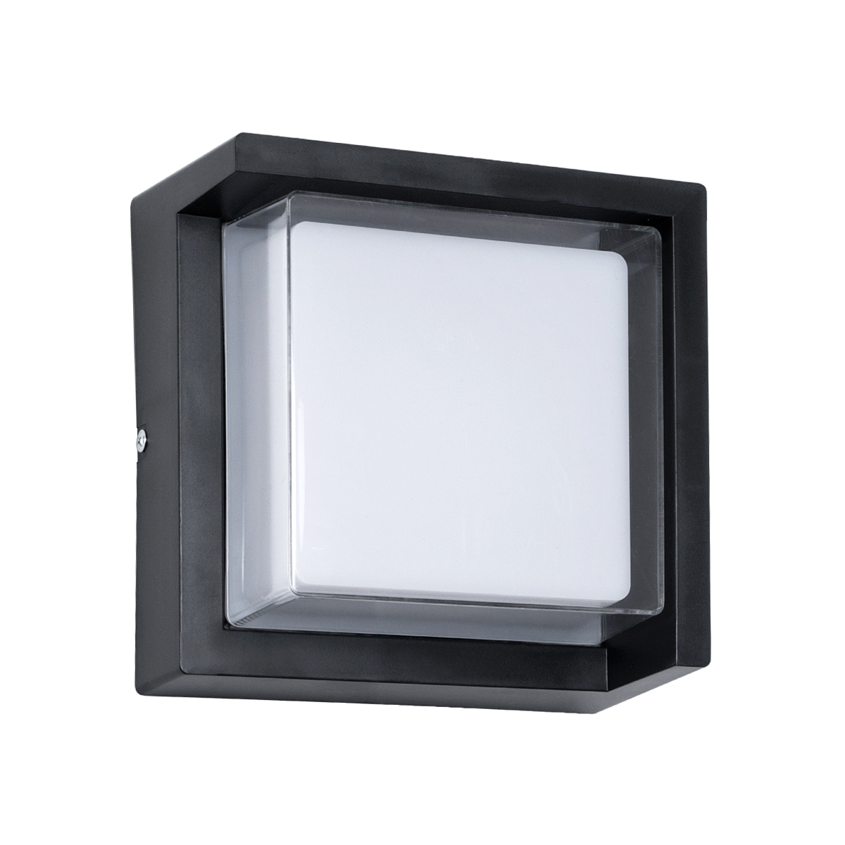 GLOBOSTAR® APEX 60770 Μοντέρνο Φωτιστικό Τοίχου - Απλίκα LED 10W 1050lm 120° AC 220-240V Αδιάβροχο IP65 Φυσικό Λευκό 4500K - Bridgelux SMD Chip - Μαύρο Ματ - Μ17 x Π17 x Υ9cm - 3 Χρόνια Εγγύηση - Image 2